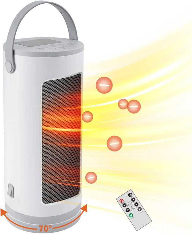 Electric Portable Heater with Remote Control - 500W/750W