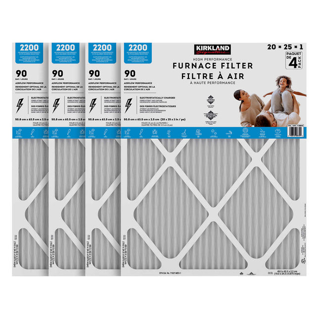 Signature 2200 (20x25x1) High Performance Furnace Filters, 4-pack