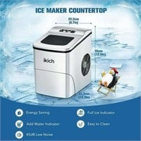 iKich Ice Maker 26lbs/24hrs with LED