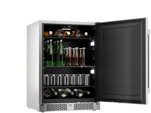 Zephyr PRB24C01ASOD - 24 Inch Single Zone Outdoor Refrigerator Beverage Cooler with 5.6 Cu. Ft. Capacity