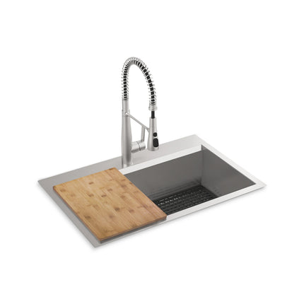 Kohler Pro-Inspired Kitchen Sink Kit with Bamboo cutting board