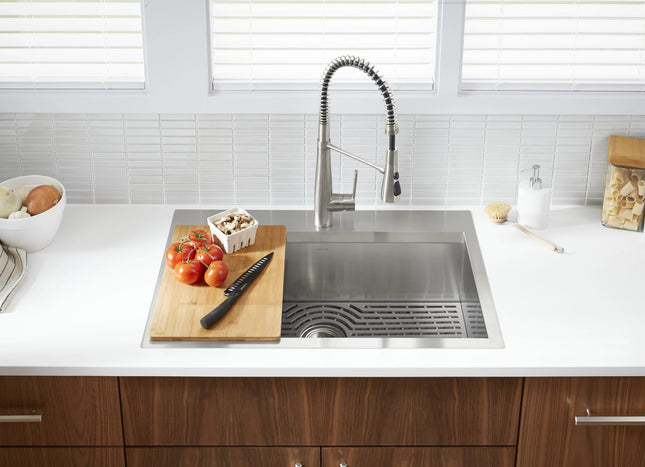Kohler Pro-Inspired Kitchen Sink Kit with Bamboo cutting board