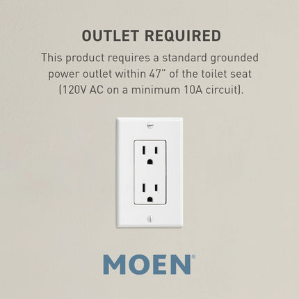 Moen 5-Series Premium Elongated Electronic Add-On Bidet Toilet Seat