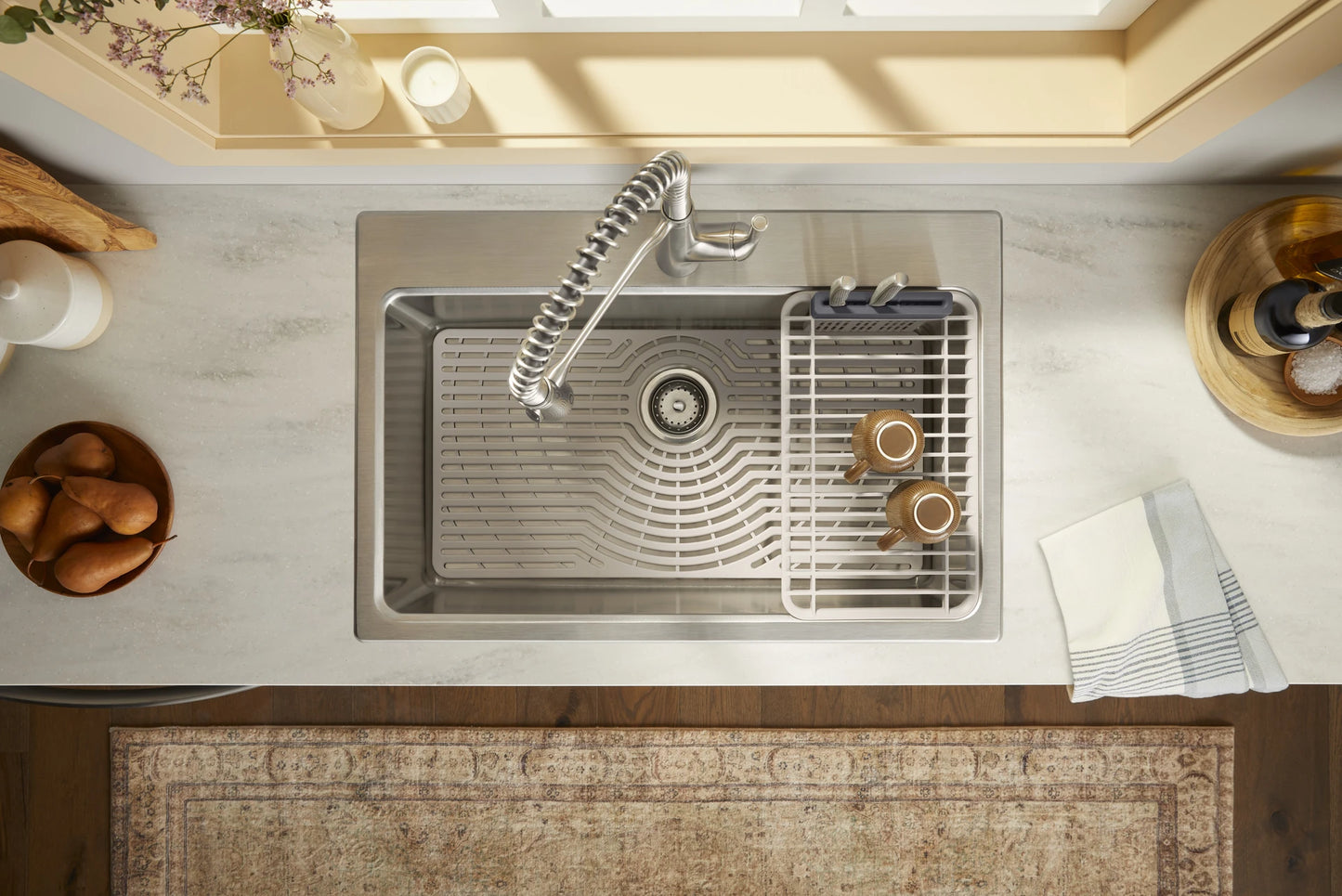 Kohler Pro-Inspired Kitchen Sink Kit with Drying Rack