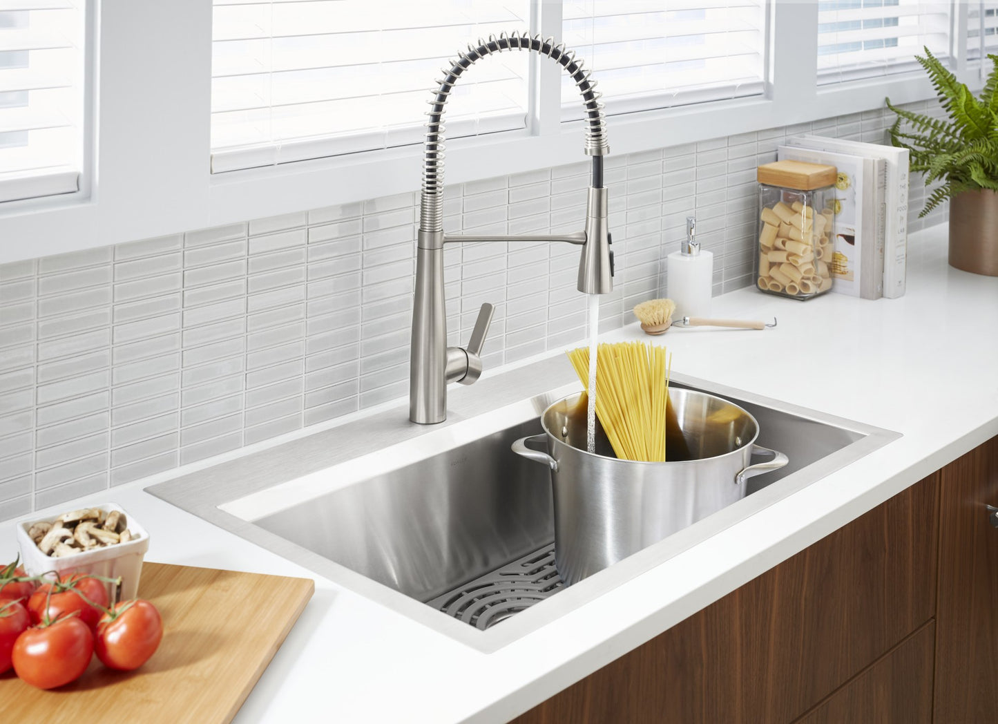 Kohler Pro-Inspired Kitchen Sink Kit with Bamboo cutting board