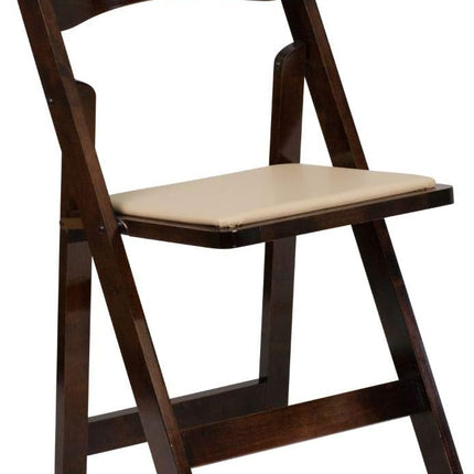 4 Pack HERCULES Series Fruitwood Wood Folding Chairs