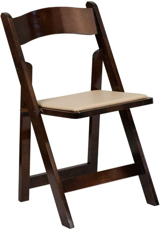 4 Pack HERCULES Series Fruitwood Wood Folding Chairs