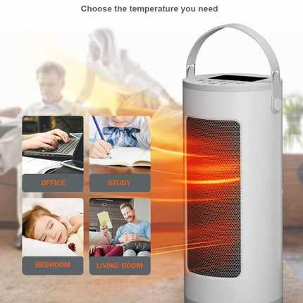 Electric Portable Heater with Remote Control - 500W/750W