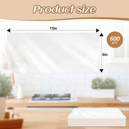 600 Count 11 x 16 Inch Vacuum Sealer Storage Bags Heavy Duty Food Vacuum Sealer Storage Bags for Vac Storage Sealer Precut Bags