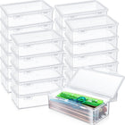 Case of 24 - Craft Storage Boxes Empty Plastic Storage Containers for Small Items DIY Crafts Jewelry Art Supplies Office School Home