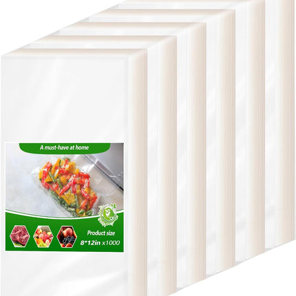 600 Count 11 x 16 Inch Vacuum Sealer Storage Bags Heavy Duty Food Vacuum Sealer Storage Bags for Vac Storage Sealer Precut Bags