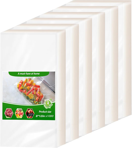 600 Count 11 x 16 Inch Vacuum Sealer Storage Bags Heavy Duty Food Vacuum Sealer Storage Bags for Vac Storage Sealer Precut Bags