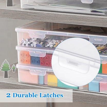 Case of 24 - Craft Storage Boxes Empty Plastic Storage Containers for Small Items DIY Crafts Jewelry Art Supplies Office School Home