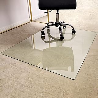 Tempered Glass Office Chair Mat - 36 x 46 Inch Rectangle