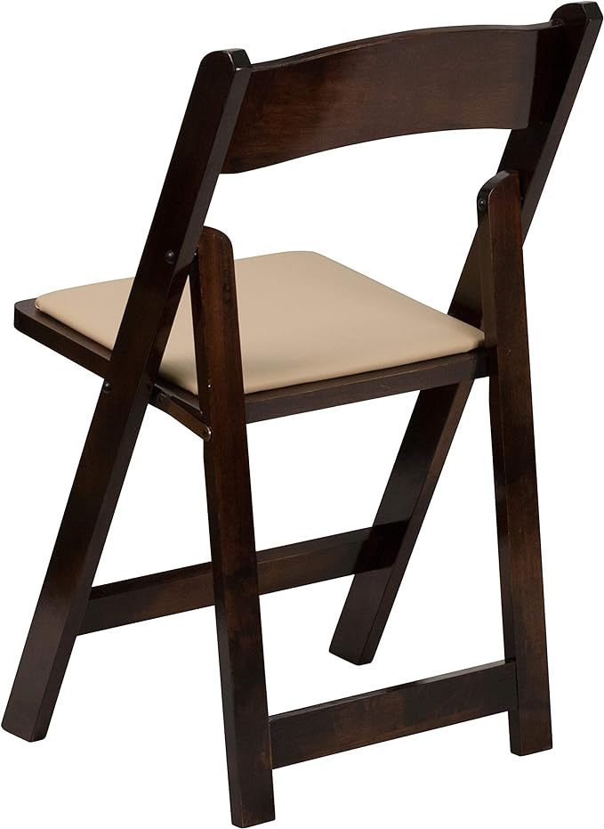 4 Pack HERCULES Series Fruitwood Wood Folding Chairs