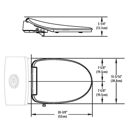 Moen 5-Series Premium Elongated Electronic Add-On Bidet Toilet Seat