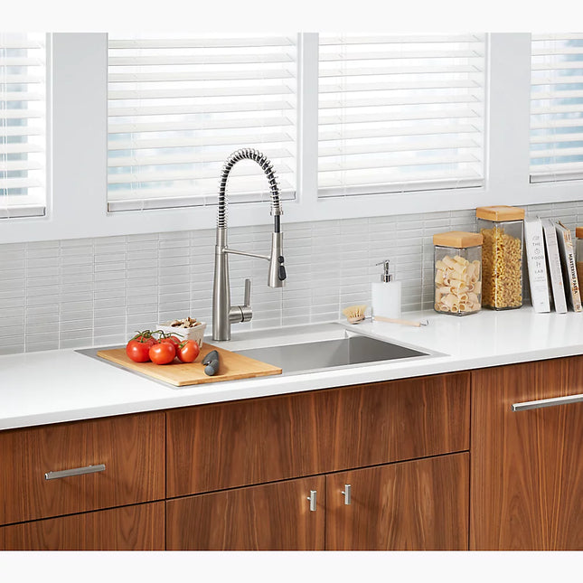 Kohler Pro-Inspired Kitchen Sink Kit with Bamboo cutting board