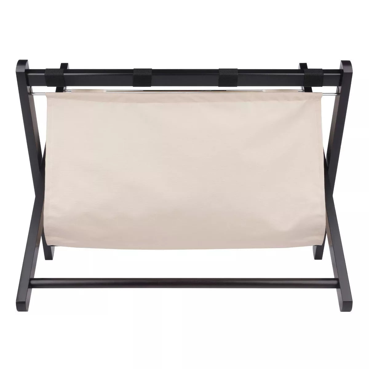 Dora Luggage Rack with Removable Fabric Basket Walnut Brown