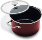 Merten & Storck European Crafted Steel Core Enameled Cookware, 6.3QT Stock Pot with Lid