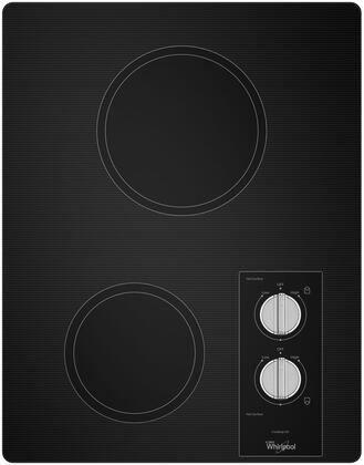 Whirlpool W5CE1522FB 15 Inch Electric Smoothtop Style Cooktop with 2 E