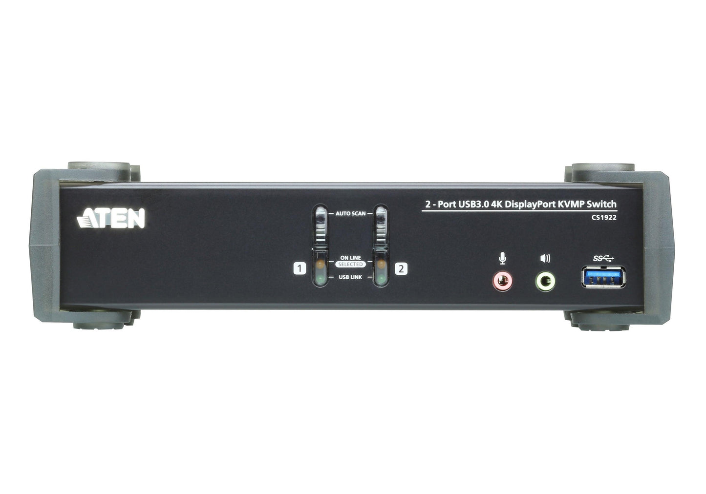 ATEN ATEN-CS1922M KVM Switchbox 2-Port USB 3.0 4K DisplayPort MST KVMP Switch - Quippy's