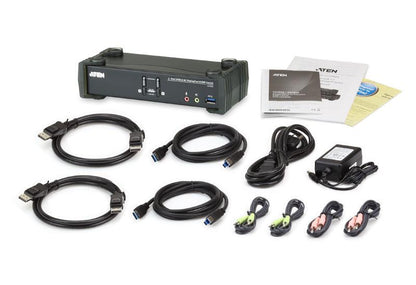 ATEN ATEN-CS1922M KVM Switchbox 2-Port USB 3.0 4K DisplayPort MST KVMP Switch - Quippy's