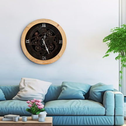 16 inch Large Wall Clocks with Moving Gears