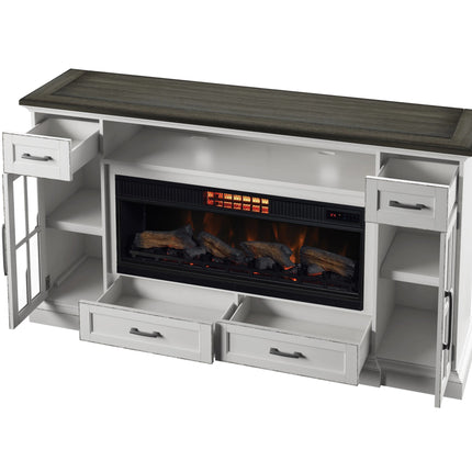 Tresanti Sloane TV Console with ClassicFlame CoolGlow 2-in-1 Electric Fireplace and Fan