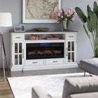 Tresanti Sloane TV Console with ClassicFlame CoolGlow 2-in-1 Electric Fireplace and Fan