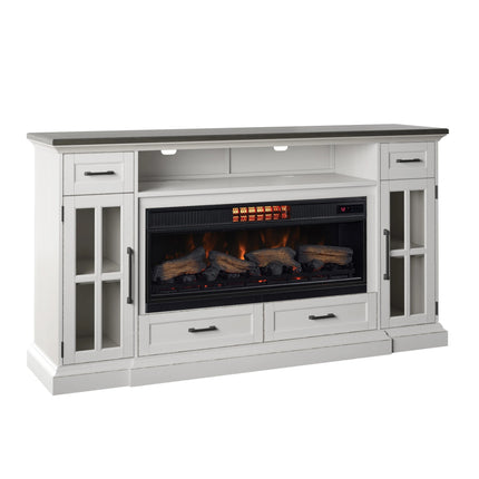 Tresanti Sloane TV Console with ClassicFlame CoolGlow 2-in-1 Electric Fireplace and Fan