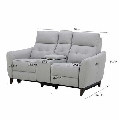 Alpendale Fabric Power Loveseat with Power Headrests