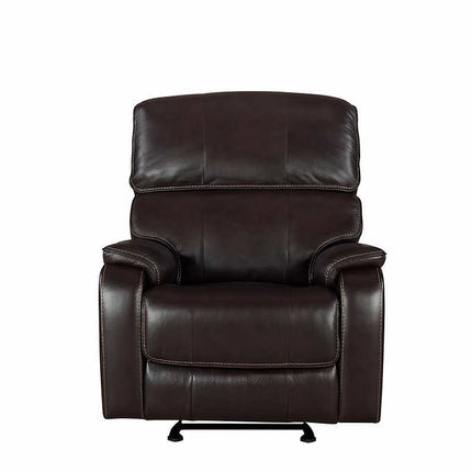 Barcalounger Columbia Leather Power Glider Recliner with Power Headrest