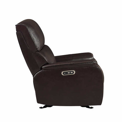 Barcalounger Columbia Leather Power Glider Recliner with Power Headrest