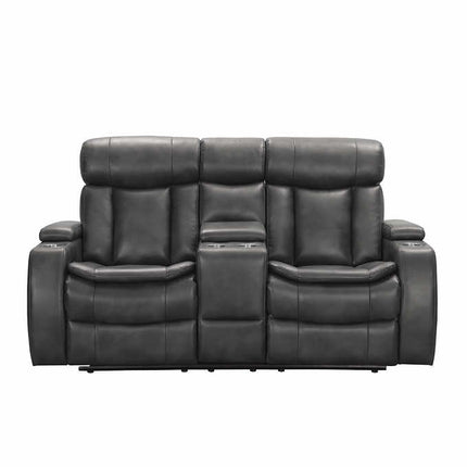 National brand - 2-piece Leather Power Reclining Set with Power Headrests