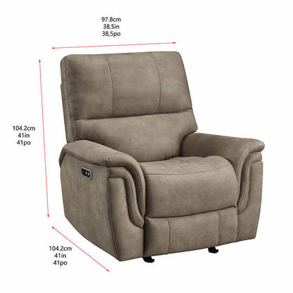 Barcalounger Fabric Power Glider Recliner with Power Headrest