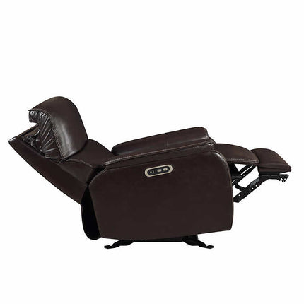 Barcalounger Columbia Leather Power Glider Recliner with Power Headrest