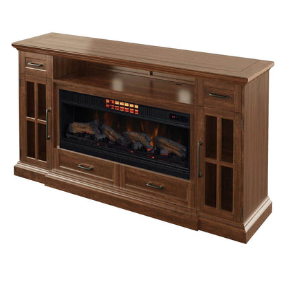 Tresanti Sloane TV Console with ClassicFlame CoolGlow 2-in-1 Electric Fireplace and Fan