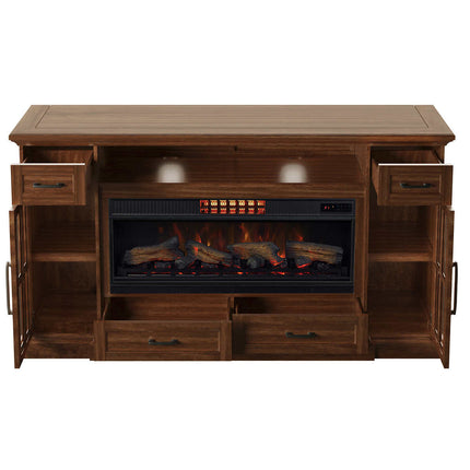 Tresanti Sloane TV Console with ClassicFlame CoolGlow 2-in-1 Electric Fireplace and Fan