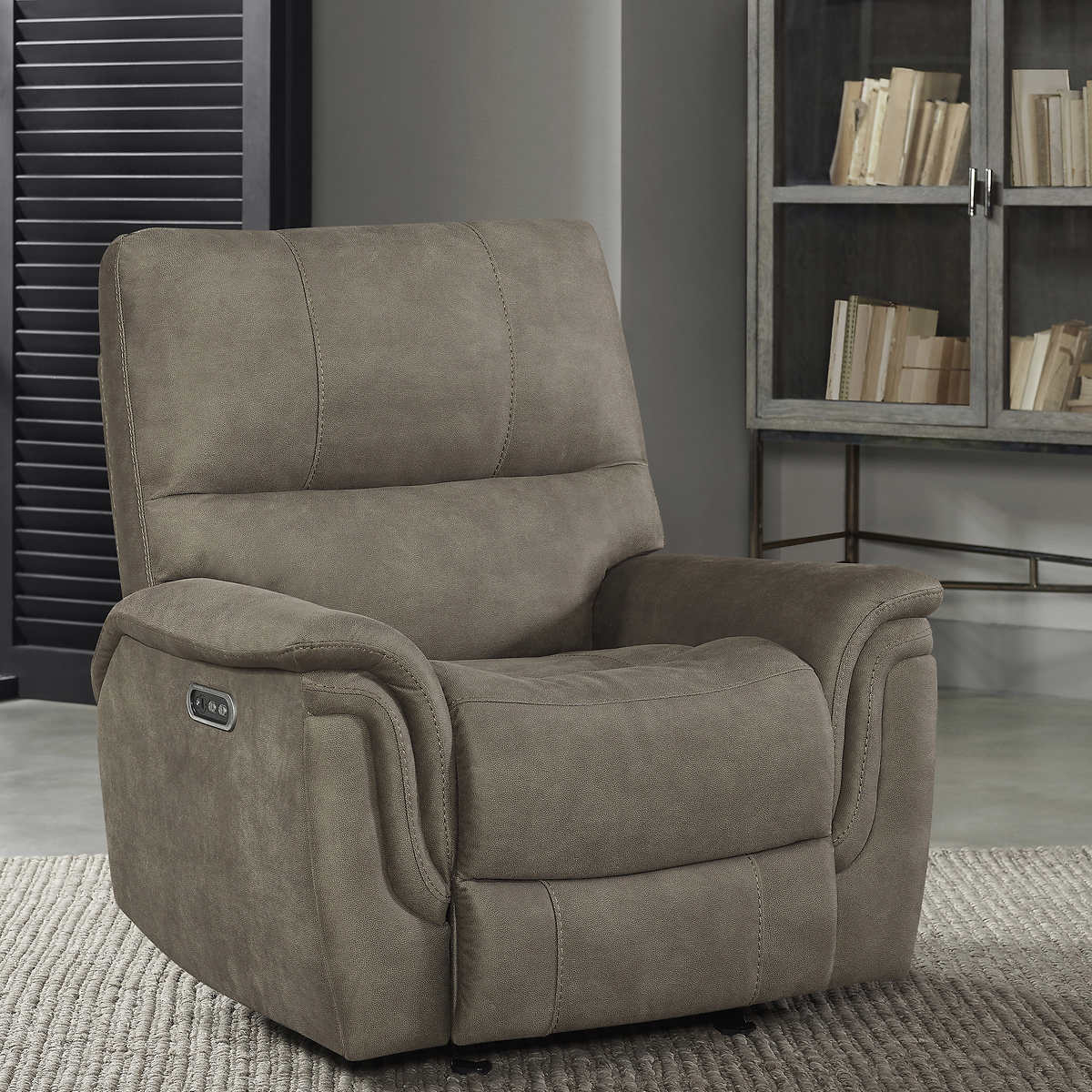 Barcalounger Fabric Power Glider Recliner with Power Headrest Quippy's