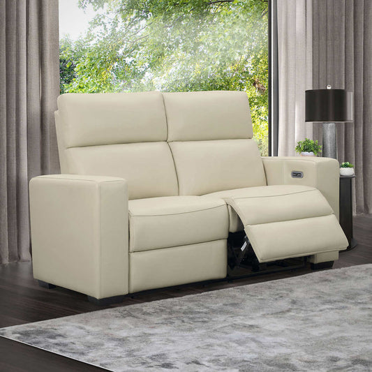 National brand - Leather Power Reclining Loveseat