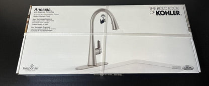 Kohler Anessia Touchless Pull-Down Kitchen Faucet with Optional Deck P